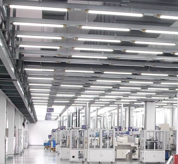 Modern automotive manufacturing floor